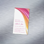 Hochzeit Rettete unser Datum - Modernrosa Gelb- Magnetische Visitenkarte (Beispiel)