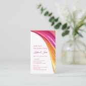 Hochzeit Rettete unser Datum - Modernrosa Gelb- Visitenkarte (Stehend Vorderseite)