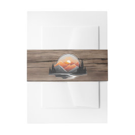 Hochzeit Rocky Mountain Forest Walland Sunset Einladungsbanderole