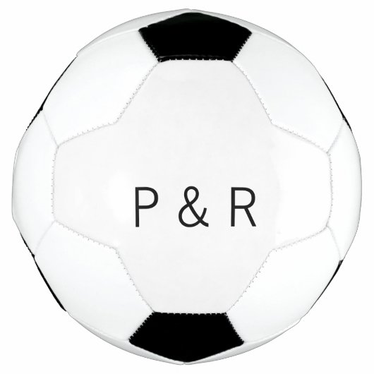 Hochzeit romantischer Partner fügt Anfangsbuchstab Fußball (Vorderseite)