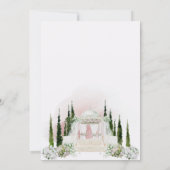 Hochzeit Romantischer Wasserfarben-Blumenbogen Save The Date (Rückseite)