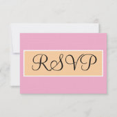 Hochzeit Rosa Beige Sand RSVP Karte (Vorderseite)