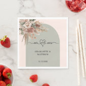 Hochzeit Rosa Bogen Salbeigrün Mr Mrs Lunch Serviette (Beispiel)