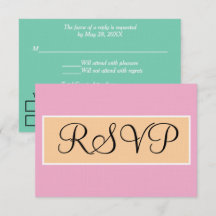 Hochzeit Rosa Sandstrand Seafoam Grün RSVP