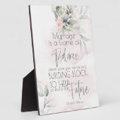 Hochzeit | Rosa und blassgrüne Folien Fotoplatte (Seite)