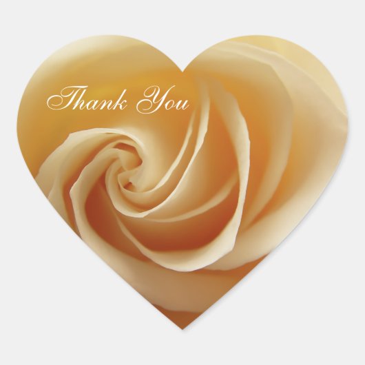 Hochzeit Rose Danke Stickers (Vorderseite)