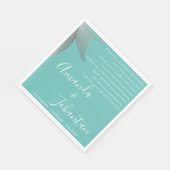 Hochzeit Rose Dankeschön an Gedicht Floral Name Serviette (Ecke)