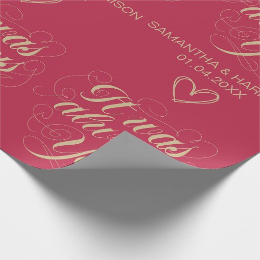 Hochzeit Rose für Klassik Es war immer du Geschenkpapier (Ecke)