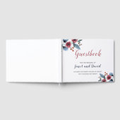 Hochzeit, Rose, Gelb und Blau Gästebuch (Voll)