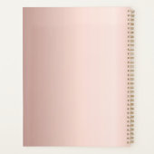 Hochzeit Rose Gold Glitzer Tropfen Braut 2025 Planer (Rückseite)