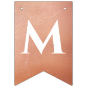 Hochzeit Rose Gold Mr. & Mrs. Individuelle Name 7  Wimpelkette (Zweite Fahne)