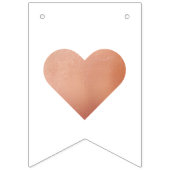 Hochzeit Rose Gold Mr. & Mrs. Individuelle Name 7  Wimpelkette (Erste Fahne)