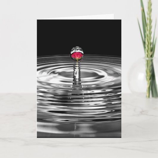 Hochzeit Rose im Droplet Herzlichen Glückwunsch Karte (Vorderseite)