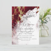 HOCHZEIT | Roter Rubin Geode Wasserfarbe BarefootB (Stehend Vorderseite)
