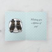 Hochzeit Rottweilers - Niedlicher Cartoon eines lä Karte (Innenseite)