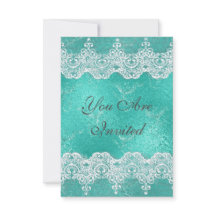 Hochzeit Royal Einladung Mint Blue & Lace