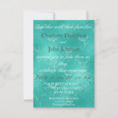 Hochzeit Royal Einladung Mint Blue & Lace (Rückseite)
