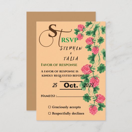 Hochzeit RSVP (Vorne/Hinten)
