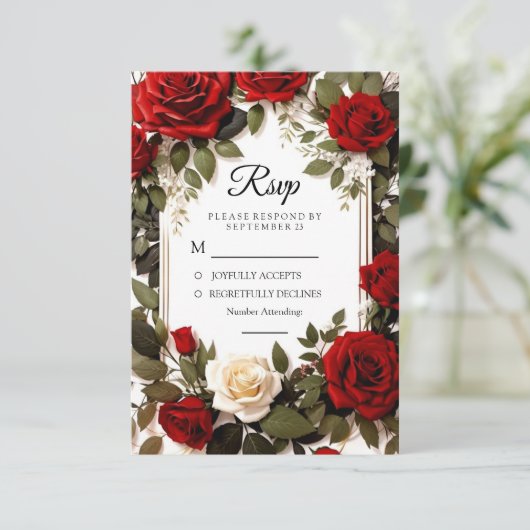 Hochzeit RSVP (Stehend Vorderseite)