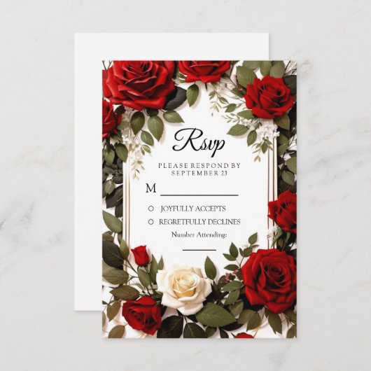 Hochzeit RSVP (Vorne/Hinten)
