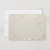 Hochzeit RSVP Abstrakte Elfenbeintextur (Rückseite)