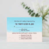 Hochzeit RSVP - Beach Style Karte (Stehend Vorderseite)