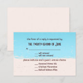 Hochzeit RSVP - Beach Style Karte (Vorne/Hinten)