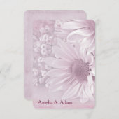 Hochzeit RSVP blush daisy Bouquet (Vorne/Hinten)