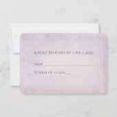 Hochzeit RSVP blush daisy Bouquet Karte (Rückseite)