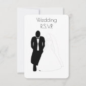 Hochzeit RSVP Card Bride Groom (Vorderseite)