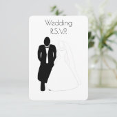 Hochzeit RSVP Card Bride Groom Karte (Stehend Vorderseite)