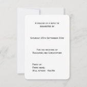 Hochzeit RSVP Card Bride Groom Karte (Rückseite)