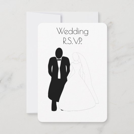 Hochzeit RSVP Card Bride Groom Karte (Vorderseite)