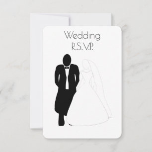 Hochzeit RSVP Card Bride Groom Karte