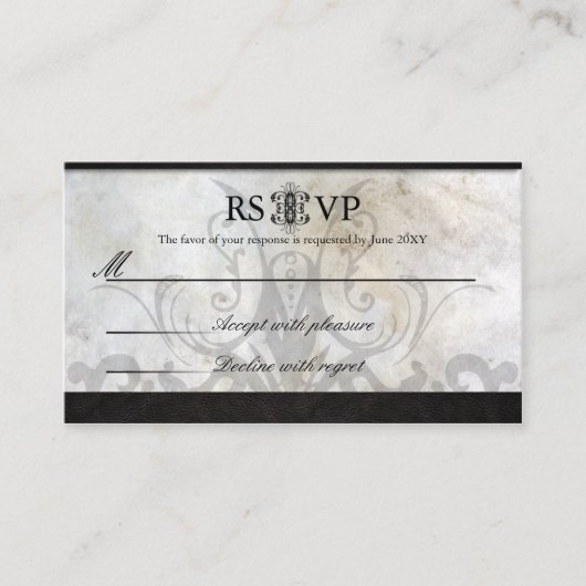 Hochzeit RSVP Card-Celtic Gaelic Knot Wedding Begleitkarte (Vorderseite)