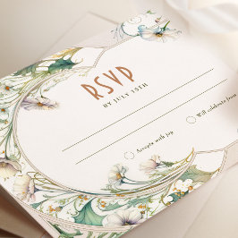Hochzeit RSVP Daisy Vintag Art Nouveau von Mucha Einladung