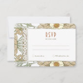 Hochzeit RSVP Einfügen Vintager Jugendstil von Muc Einladung (Vorderseite)