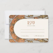 Hochzeit RSVP Einfügen Vintager Jugendstil von Muc Einladung (Vorderseite)