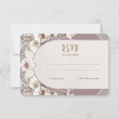 Hochzeit RSVP Einfügen Vintager Jugendstil von Muc Einladung (Vorderseite)