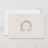 Hochzeit RSVP Einfügen Vintager Jugendstil von Muc Einladung (Rückseite)