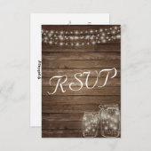 Hochzeit RSVP Elegant Rustic Mason Jar Lights (Vorne/Hinten)