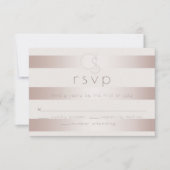 Hochzeit RSVP | Elegante, moderne Perlen (Vorderseite)