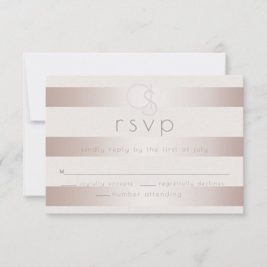 Hochzeit RSVP | Elegante, moderne Perlen (Vorderseite)