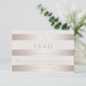 Hochzeit RSVP | Elegante, moderne Perlen (Stehend Vorderseite)