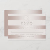 Hochzeit RSVP | Elegante, moderne Perlen (Vorne/Hinten)