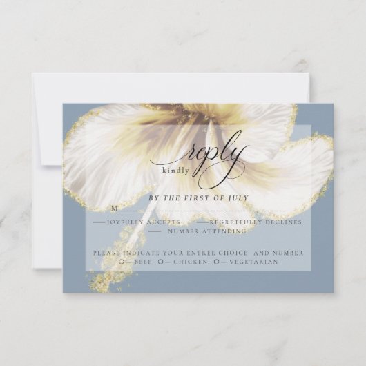 Hochzeit RSVP | Gelbe Wasserfarbe Hibiskus Blume (Vorderseite)