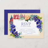 Hochzeit RSVP | Glück Wasserfarben (Vorne/Hinten)