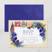 Hochzeit RSVP | Glück Wasserfarben Karte (Vorne/Hinten)
