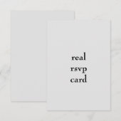 Hochzeit RSVP Karte (Vorne/Hinten)