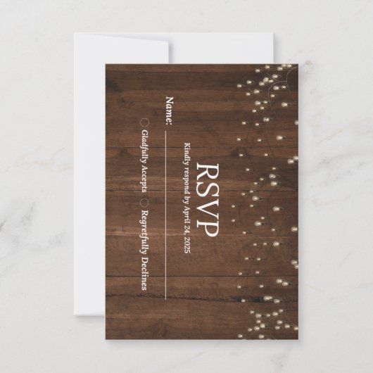 Hochzeit RSVP Karte (Vorderseite)